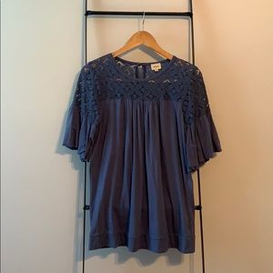 Ella Moss Blue Pullover Top